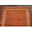 Tapis de couloir orange en laine noué à la main de conception unique 2 pi 5 po x 9 pi 4 po