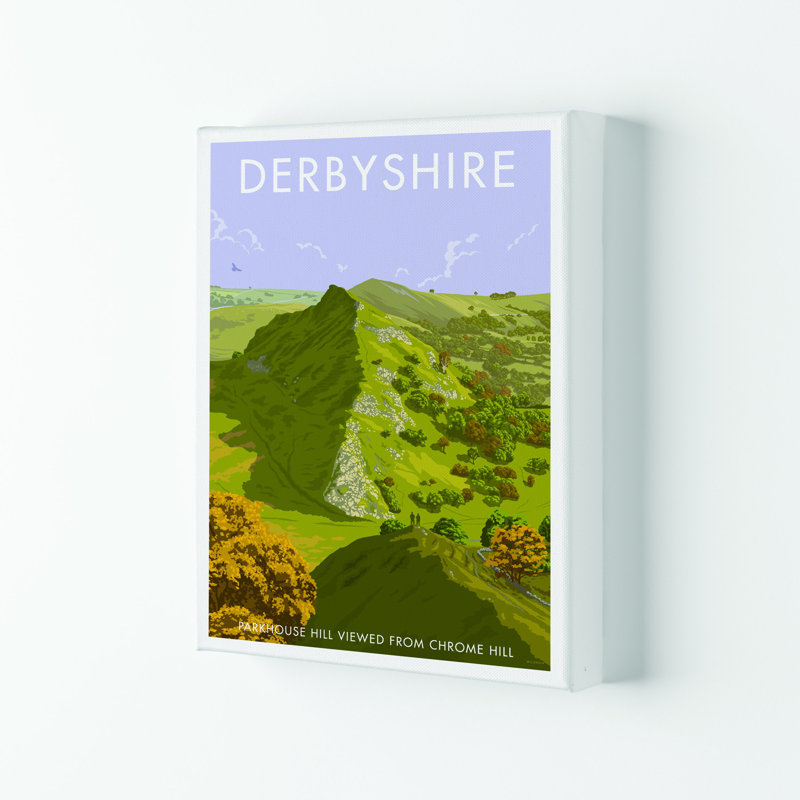 Derbyshire Chrome Hill by Stephen Millership - Print on Canvas, 50cm H x 40cm W x 4cm D, Wrapped Canvas