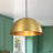 1-Light Metal Dome Pendant-1859320903