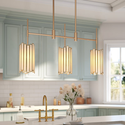 Atchison 30" W 3-Light Dimmable Iron Drum Chandelier