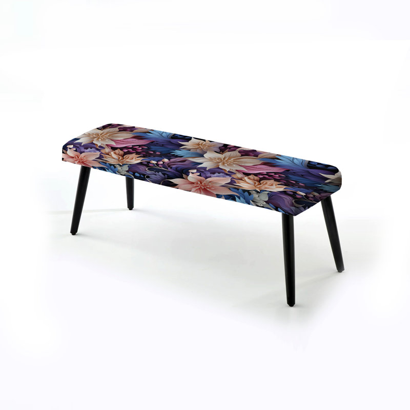 Banc rembourré à motif cachemire Zen Tranquility