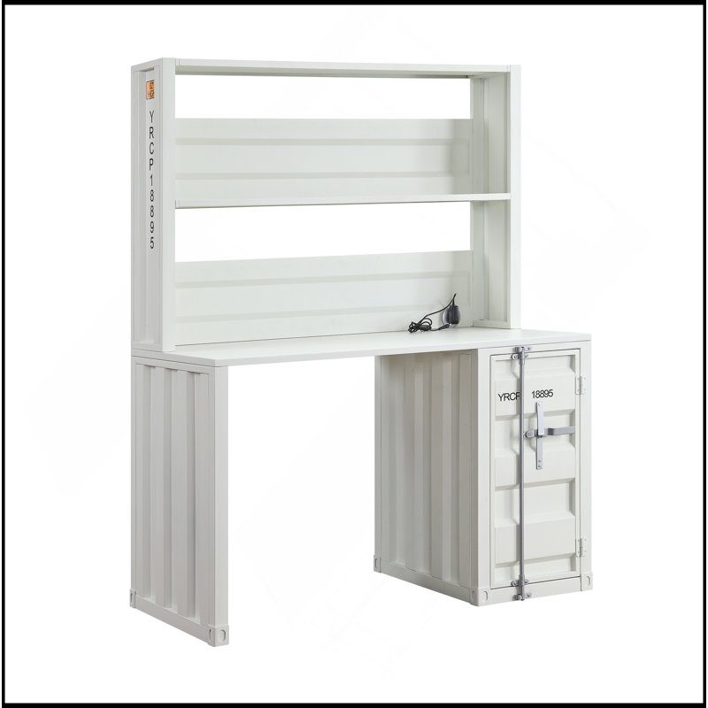 Bureau d'écriture avec huche Finish, Blanc