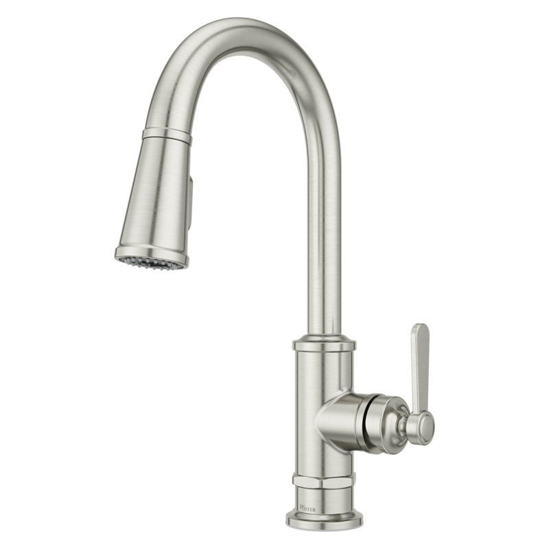 Pull Down Single Handle Kitchen Faucet, Stainless Steel