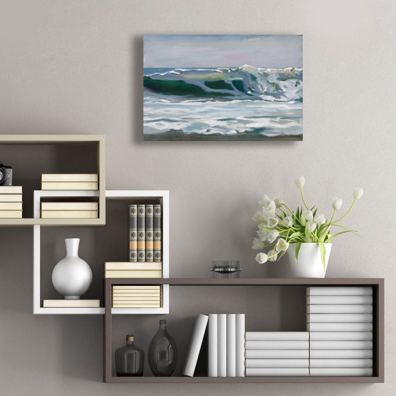 Art mural épique «Shore Break 2» par Stephen Newstedt, H 16 po x l 24 po x P 0,2 po