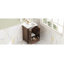 Meuble-lavabo 24 po avec lavabo combiné, meuble-lavabo moderne avec trou de robinet simple, panneaux de porte texturés et tiroir, pieds en pin, grand espace de rangement et charnières à fermeture en douceur