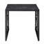 Ensemble de 3 tables d'appoint 3 pièces tables de bout noires avec plateau en verre trempé à imprimé marbre