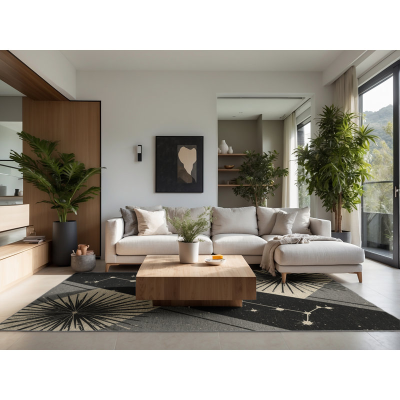 Tapis doux et moelleux moderne et contemporain Howell, 2 x 3