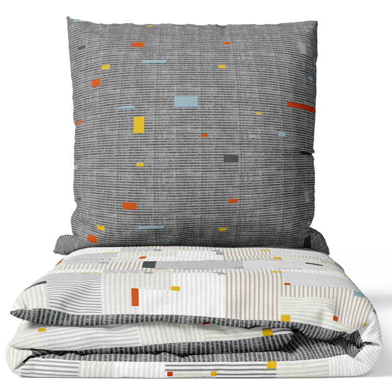 Vlachavas Mako Satin Bed Linen, 155 x 200cm Duvet Cover - 1 Pillowcase