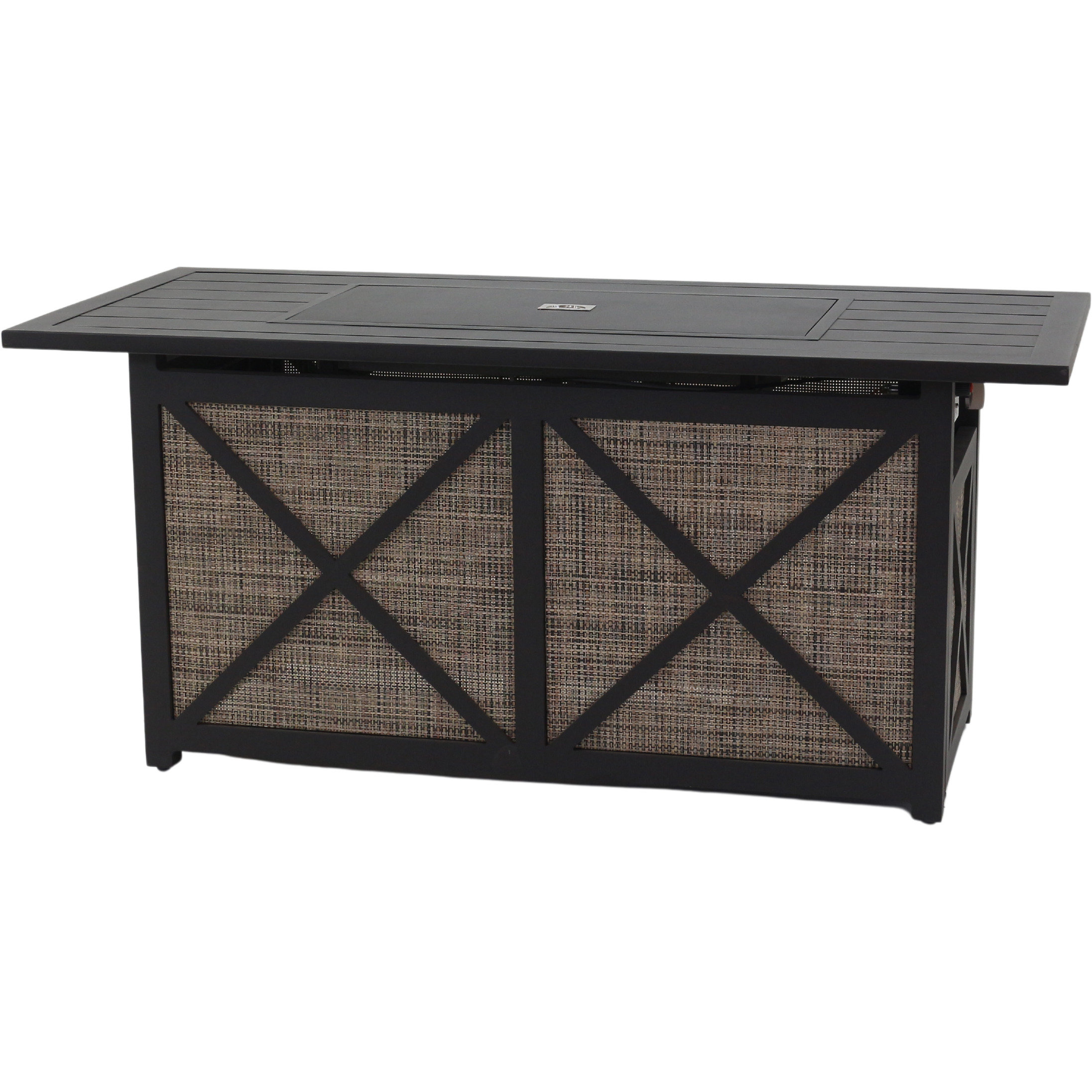 CourtyardCasualFurniture 25'' x 55'' Rectangle Aluminum Fire Pit ...