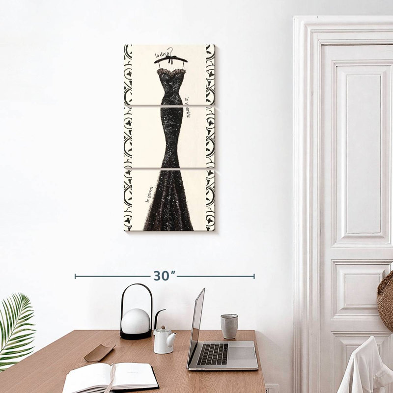 Couture Noir Original I, 32" H x 15" W