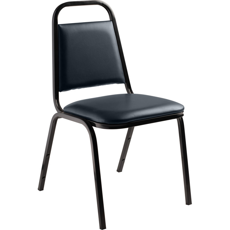 Chaise empilable en vinyle 9100 Series, Bleu minuit, 2