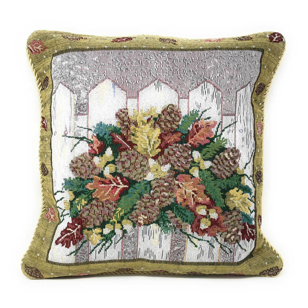 Christmas Fiesta Elegant Novelty Woven Throw Pillow (Set of 2) DaDa Bedding