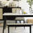 Modern Style Black Color Solid Oak Wood Dining Bench With Rattan Detail, Modern Bench For Bedroom End Of Bed, Entryway Bench, Rattan Bench For Living Room (47.24" W X11.02 D X 16.93" H)