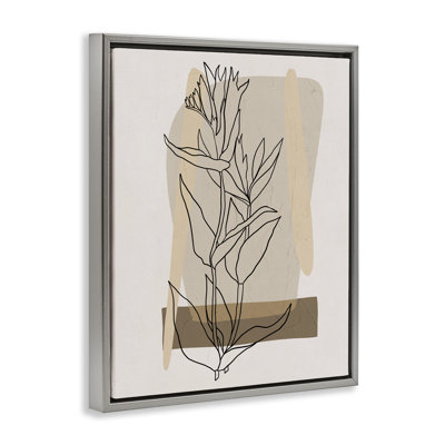 «Southwestern Plant Leaves», art mural encadré sur toile flottante par Regina Moore