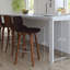 Aluin Mid-century Modern Swivel Counter or Bar Height Bar Stool in Faux Leather and Wood-512247210-512247212-512247201