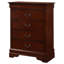 Commode 4 tiroirs Louis Phillipe, cerise-1811112351