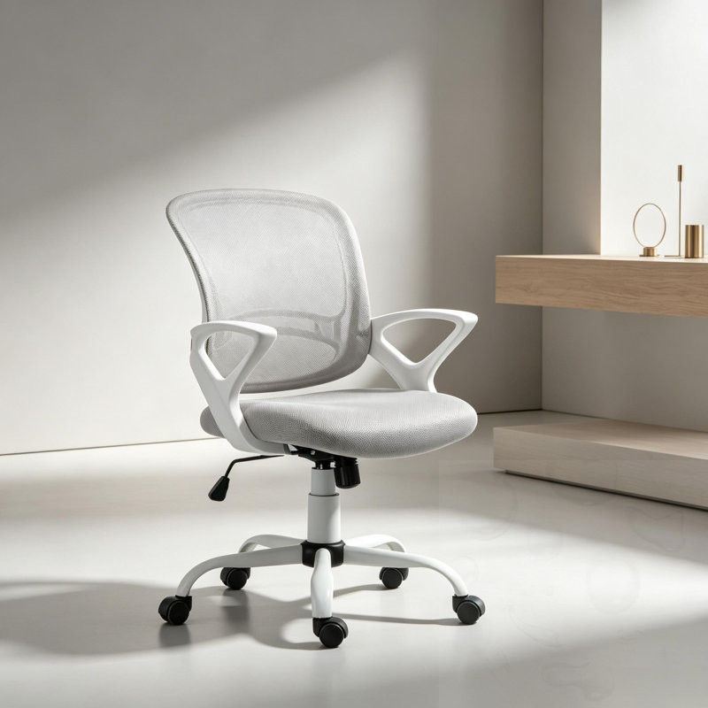 Chaise de bureau pivotante et réglable avec accoudoirs