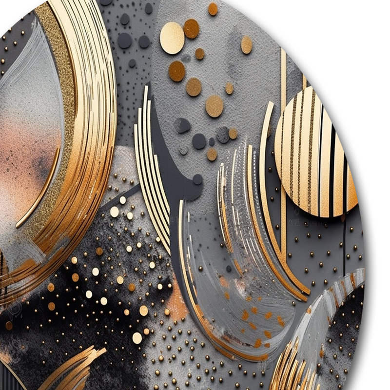 Soft Colors Marble Abstract III - Abstract Round Metal Wall Decor, 29" H x 29" W x 1" D