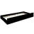 Transitional Flannelette Upholstered Daybed With Trundle, Black Style, Padded Button , Nailhead Trim, Slat Kit Trundle In Finish, Flannelette,-1766592860