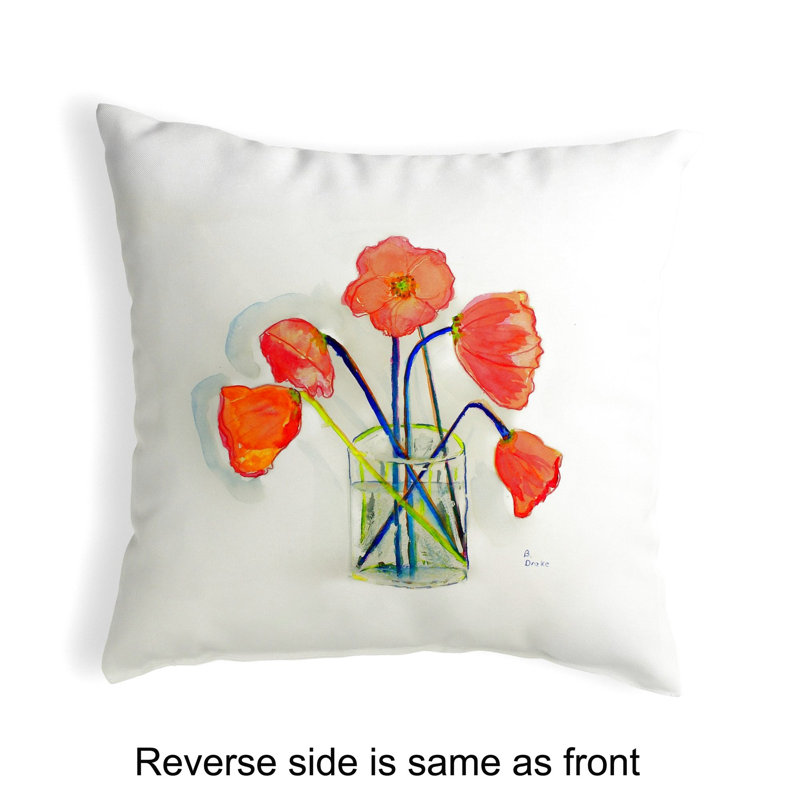  Coussin lombaire intérieur / extérieur Poppies in Vase