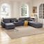Canapé modulaire en U 144,73 po 7 places avec siège de rangement et console-1483706540