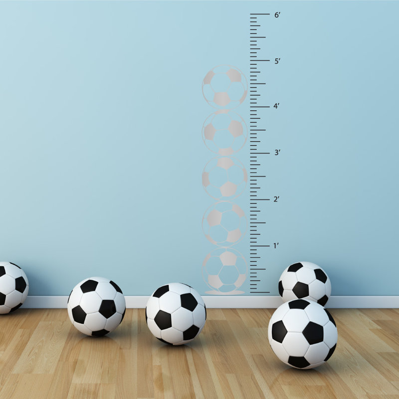Décalcomanie murale graphique de croissance foot, Argent