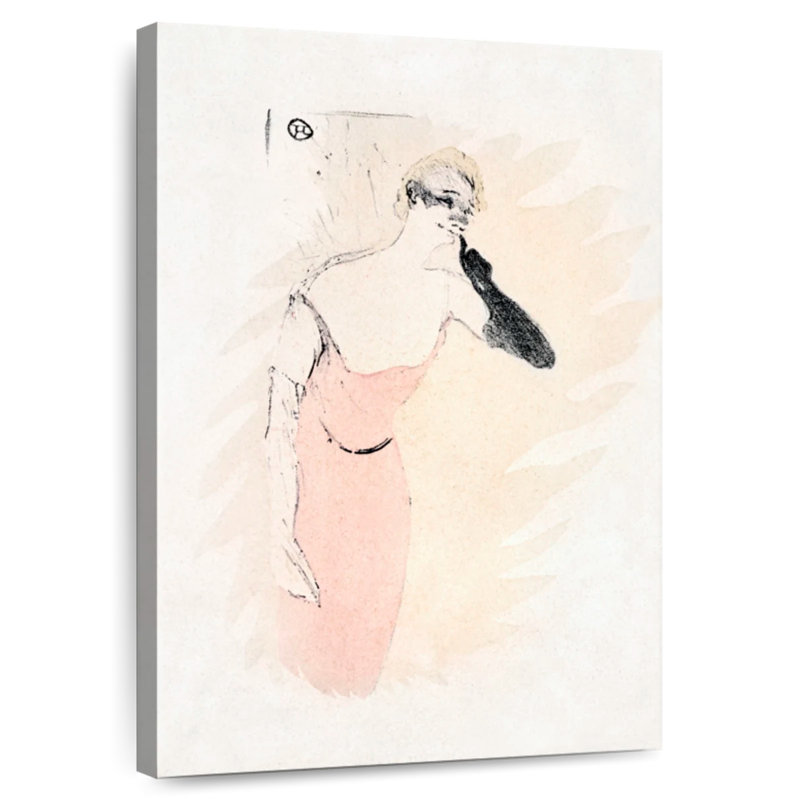 Leisha d'Yvette Guilbert dans Columbine A Pierrot, H 45 po x l 30 po