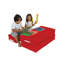 Fauteuil à billes de jardin imperméable Original avec tissu 100% polyester, rouge | 39,4 po x 15,7 po x 19,7 po | Comprend 2 coussins (15,7 po x 13,8 po x 7,9 po) | Capacité de poids maximale: 440 lb, système de fermeture à glissière double dissimulé, perles de polystyrène écologiques-237848415