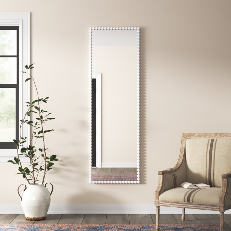 Sanne Metal Mirror, Satin White, 72.25" H x 23.38" W