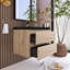 Ensemble de meuble-lavabo mural simple 29,5 po avec plateau en résine Mannus-1646835942