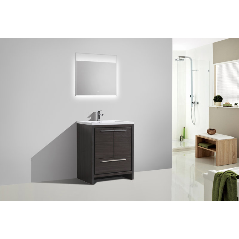 Lefebvre 29.5" Single Bathroom Vanity Set, Gray Oak