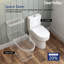 DeerValley Liberty 12" Small Round Toilet, 1-Piece Toilet with 0.8/1.28GPF Flush (Seat Included)-81774969-94079161
