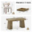 Ensemble de table et chaises de salle à manger modernes en bois massif avec 2 tiroirs-134875581-134875583