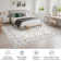 Modern Floral Machine Washable Rug for Living Room, Farmhouse Flower Soft Non Shedding Floor Covering with Non Slip TPR Backing, Indoor Foldable Low Pile Thin Mat