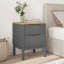 Armoire de chevet cire en bois massif 17,7 po x 15,4 po x 22,4 po Ebern Designs Ebern Designs-302041774
