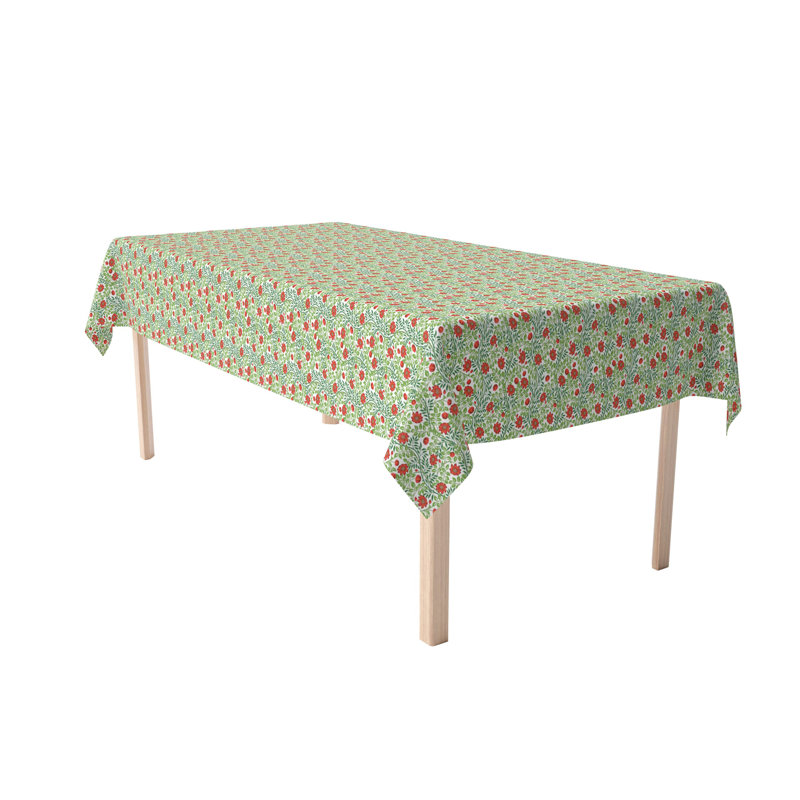 Rectangular Tablecloth, 100% Cotton, Floral 72, 120" x 52"