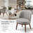 Modern Upholstered Accent Chair with Solid Wood Legs-1121957166