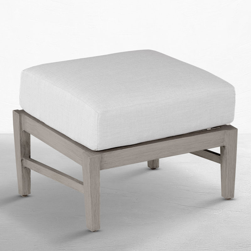 Repose-pieds d'extérieur en aluminium forgé Croquet, No Welt + Standard Fill, Coco Midnight, Oyster