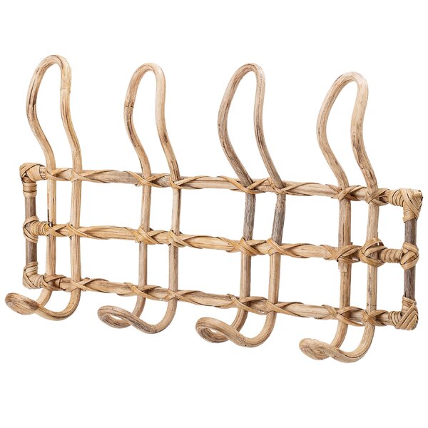 Rattan Coat Hanger Rack - Black/beige - Home All