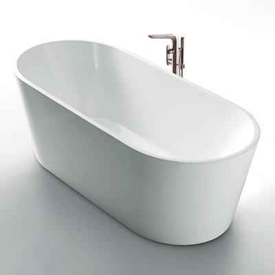 Aquatre 58.88'' L Freestanding Soaking Bathtub