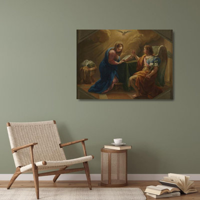 "The Annunciation" by  Agostino Masucci - Gallery Wrap Canvas Wall Art