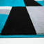 KILAS Teal Black Area Rug & Runner – Non-Slip Polypropylene Carpet for Hallway, Bedroom & Kitchen-32843878