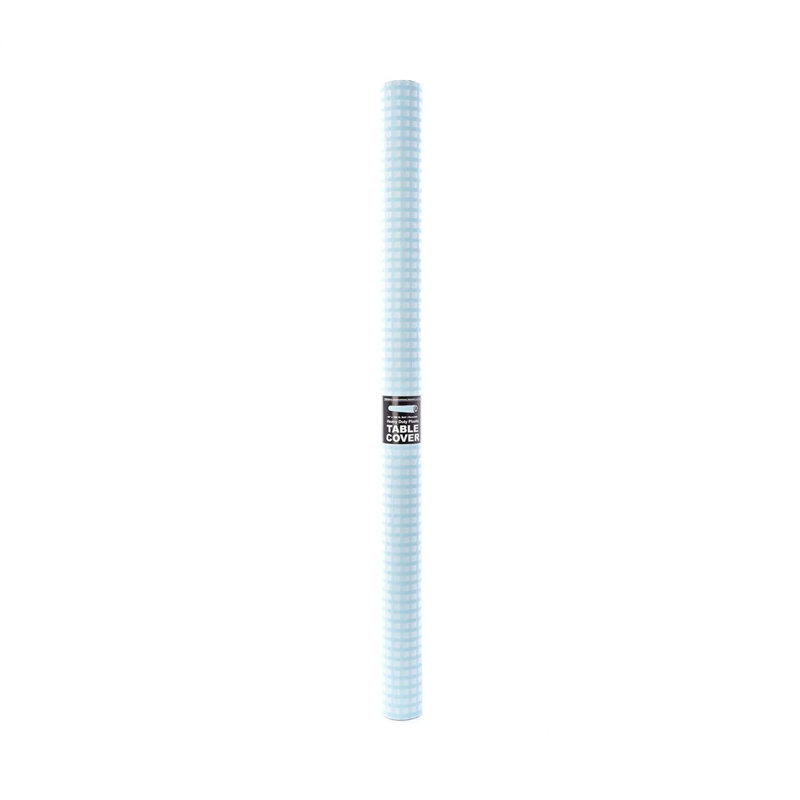 Disposable Birthday Tablecloth, Gingham Blue