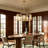 5 - Light Dimmable Glass Drum Chandelier