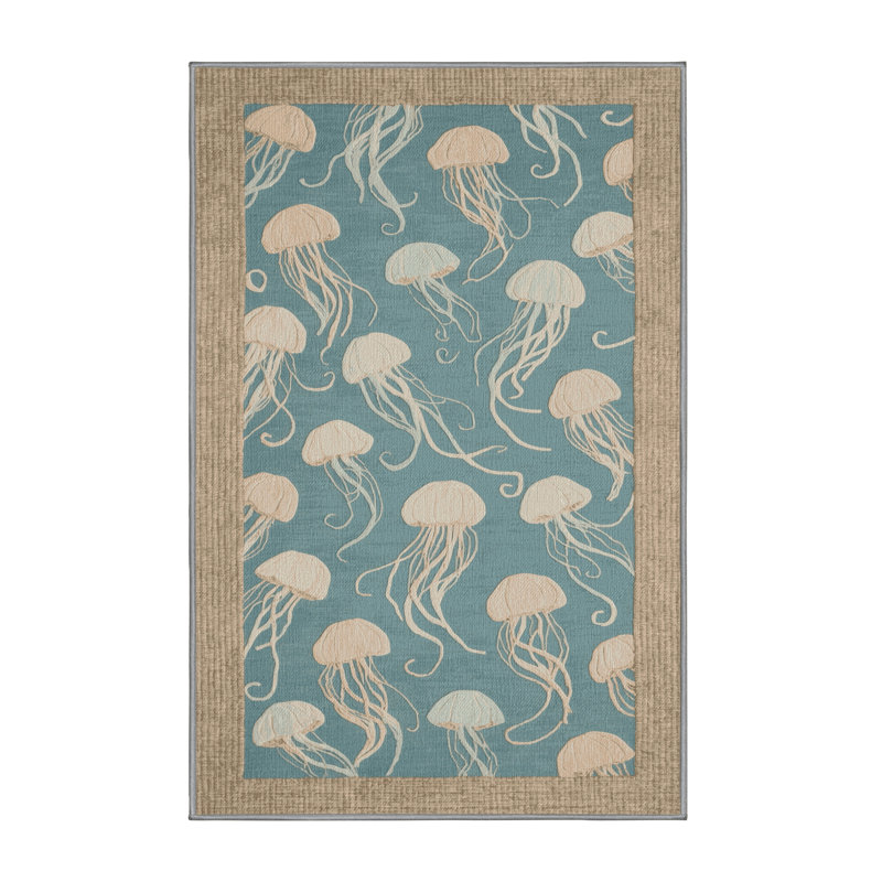  Tapis bord de mer lavable Jellyfish Ballet, Tapis de couloir 2 pi x 4 pi