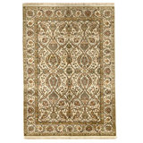 High-Quality Hand-Knotted Ivory Area Rug