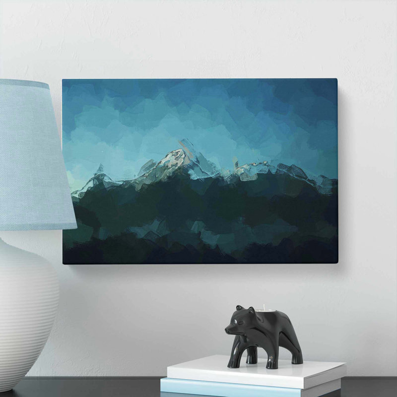 Annapurna Massif Mountains In Abstract - Wrapped Canvas Painting, 35cm H x 50cm W x 3cm D