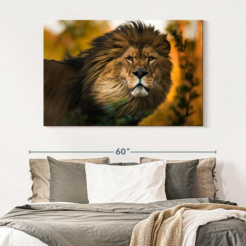 Brampt Lion Head Splendor, 34" H x 51" W