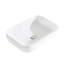 Vitreous China Rectangular Wall Mounted Faucet Bathroom Sink