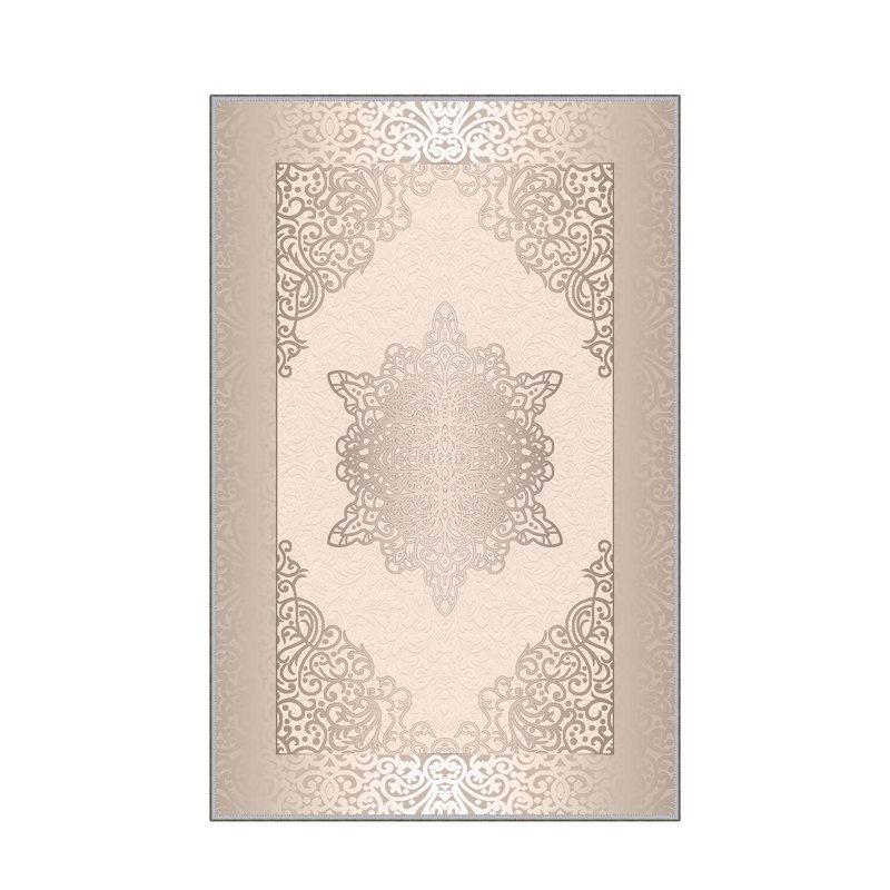 Stylish Woven Carpet, 31.5 x 47.2 inches | 100% Polyester, Pile Height: 0.04 inches, Total Height: 0.31 inches | Antibacterial, Non-Slip PVC Felt Underside | Machine Washable, Perfect for Living Room & Bedroom Decor